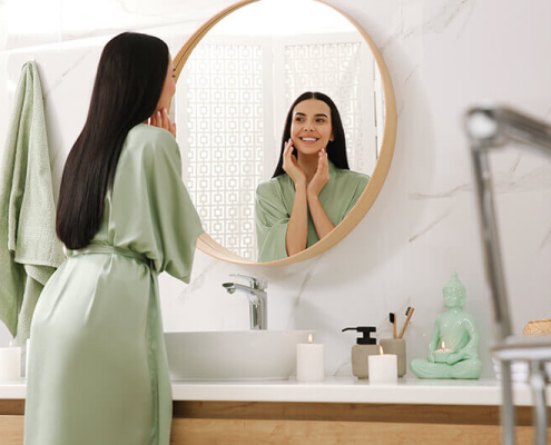 bathroom mirror